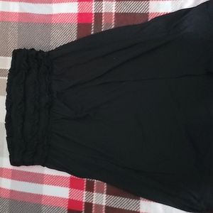 Black strapless dress